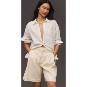 Anthropologie Maeve‎ Shorts Womens 6 High Waisted Avery Pleated Trouser Culottes